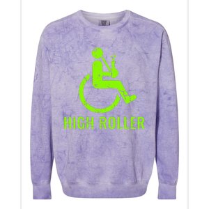 Handicap Gift Disabled Ampu Humor Wheelchair Colorblast Crewneck Sweatshirt