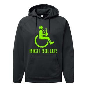 Handicap Gift Disabled Ampu Humor Wheelchair Performance Fleece Hoodie