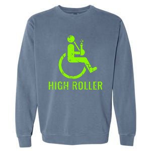 Handicap Gift Disabled Ampu Humor Wheelchair Garment-Dyed Sweatshirt