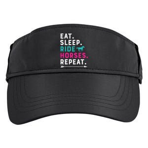 Horse Girl Eat Sleep Ride Horses Repeat Horseback Riding Adult Drive Performance Visor