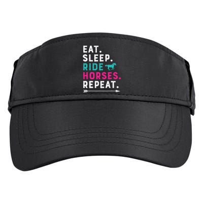 Horse Girl Eat Sleep Ride Horses Repeat Horseback Riding Adult Drive Performance Visor