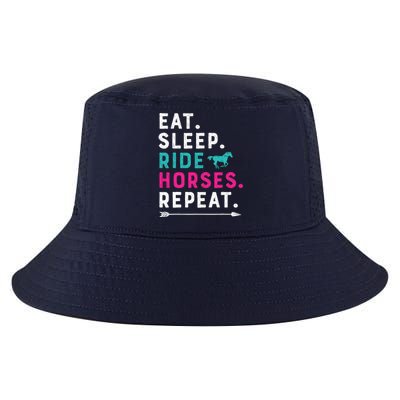 Horse Girl Eat Sleep Ride Horses Repeat Horseback Riding Cool Comfort Performance Bucket Hat