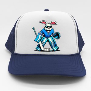 Hockey Goalie Easter Bunny Eggs Trucker Hat