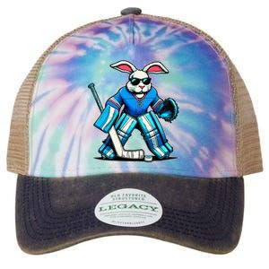 Hockey Goalie Easter Bunny Eggs Legacy Tie Dye Trucker Hat