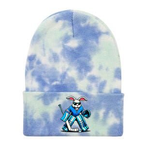 Hockey Goalie Easter Bunny Eggs Tie Dye 12in Knit Beanie