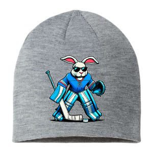 Hockey Goalie Easter Bunny Eggs Sustainable Beanie