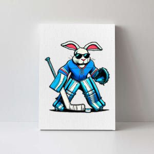 Hockey Goalie Easter Bunny Eggs Canvas