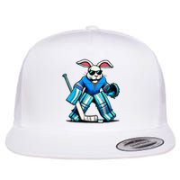 Hockey Goalie Easter Bunny Eggs Flat Bill Trucker Hat