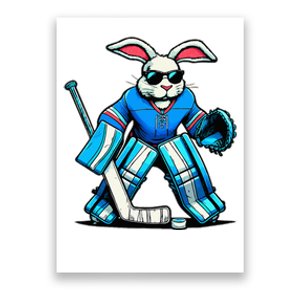 Hockey Goalie Easter Bunny Eggs Poster