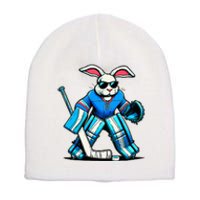 Hockey Goalie Easter Bunny Eggs Short Acrylic Beanie