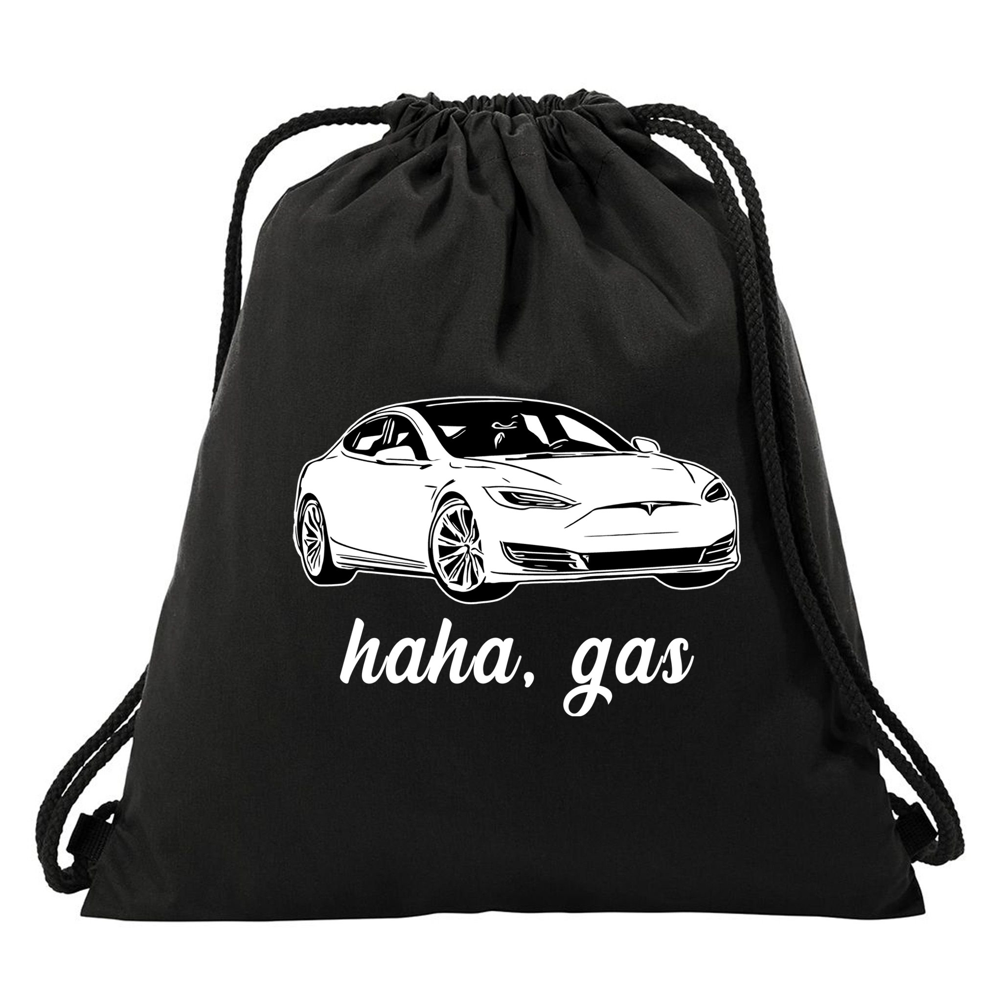 Haha Gas Electric Car Drawstring Bag