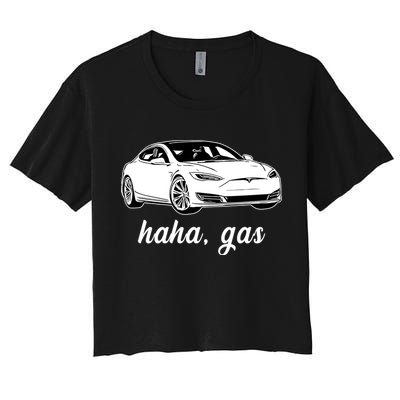 Haha Gas Electric Car Crop Top