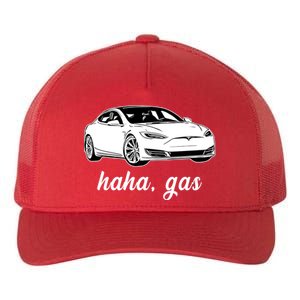 Haha Gas Electric Car Yupoong Adult 5-Panel Trucker Hat