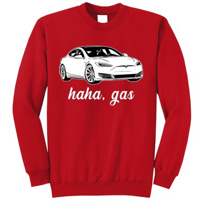 Haha Gas Electric Car Sweatshirt