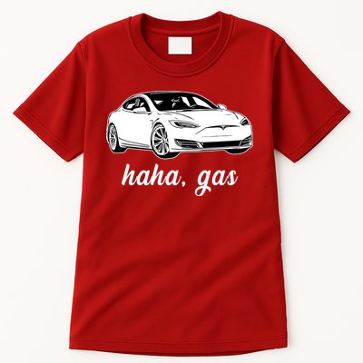 Haha Gas Electric Car Tall T-Shirt