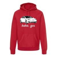 Haha Gas Electric Car Premium Hoodie