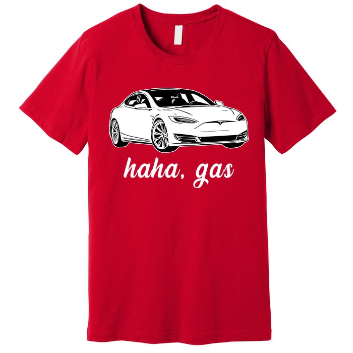 Haha Gas Electric Car Premium T-Shirt