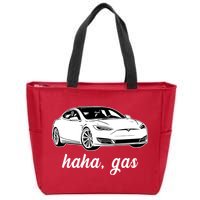 Haha Gas Electric Car Zip Tote Bag