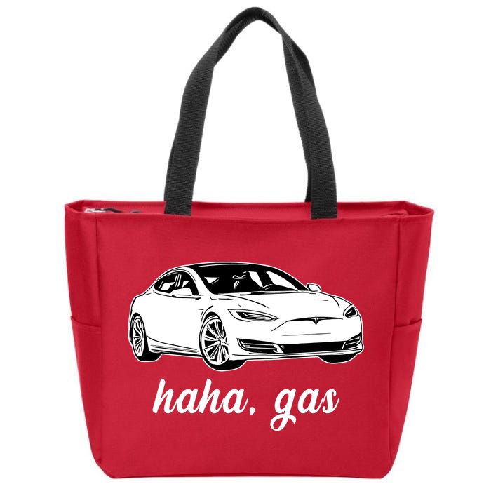 Haha Gas Electric Car Zip Tote Bag