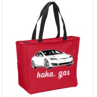Haha Gas Electric Car Zip Tote Bag