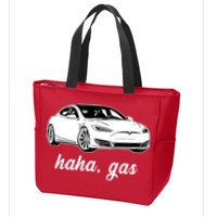 Haha Gas Electric Car Zip Tote Bag