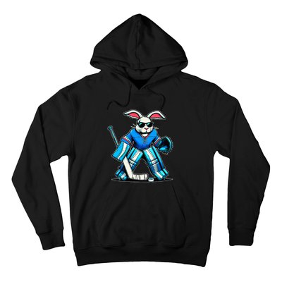 Hockey Goalie Easter Bunny Eggs Hoodie