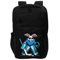 Hockey Goalie Easter Bunny Eggs Impact Tech Backpack