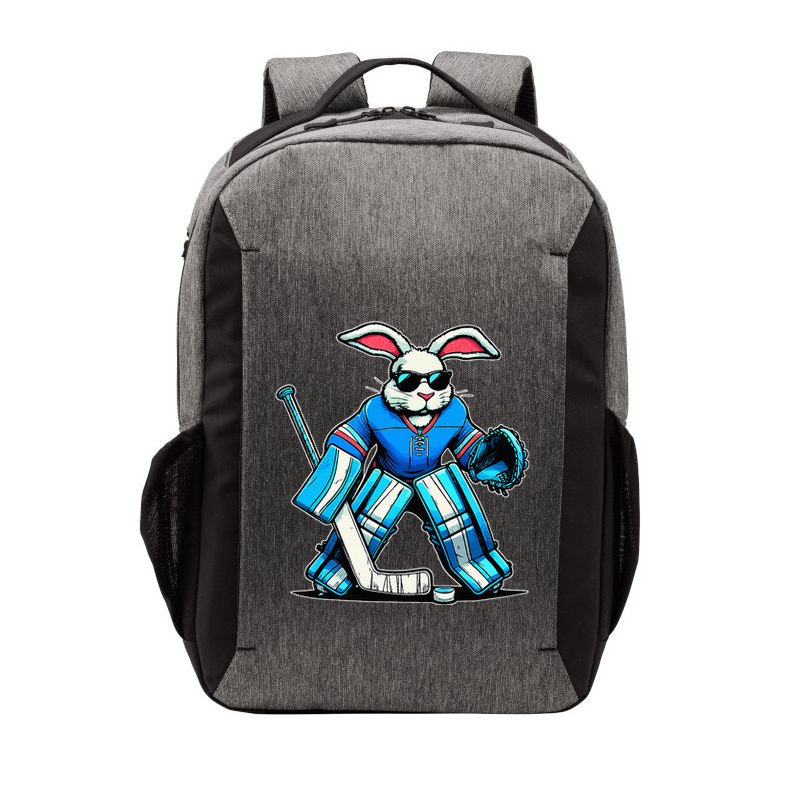 Hockey Goalie Easter Bunny Eggs Vector Backpack