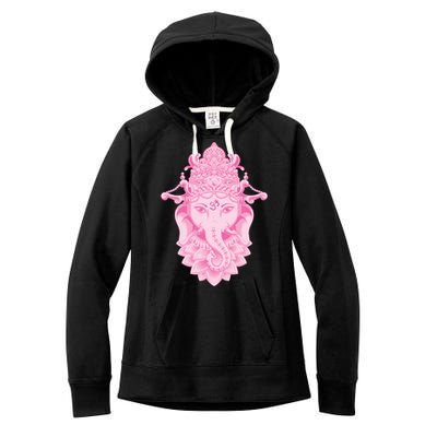 Hindu Ganesh Elephant Yoga Gift Women's Fleece Hoodie