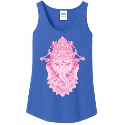 Hindu Ganesh Elephant Yoga Gift Ladies Essential Tank