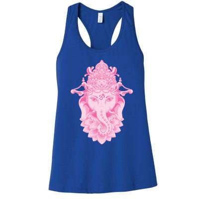 Hindu Ganesh Elephant Yoga Gift Women's Racerback Tank