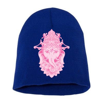 Hindu Ganesh Elephant Yoga Gift Short Acrylic Beanie