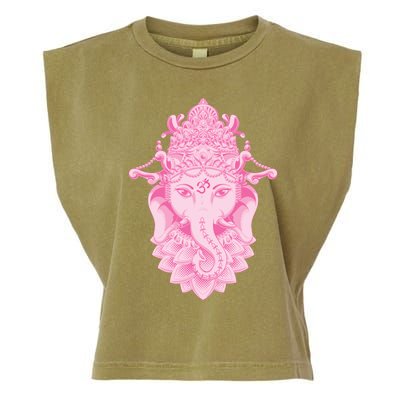 Hindu Ganesh Elephant Yoga Gift Garment-Dyed Women's Muscle Tee