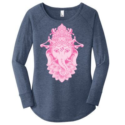 Hindu Ganesh Elephant Yoga Gift Women's Perfect Tri Tunic Long Sleeve Shirt