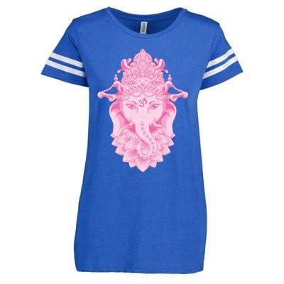 Hindu Ganesh Elephant Yoga Gift Enza Ladies Jersey Football T-Shirt