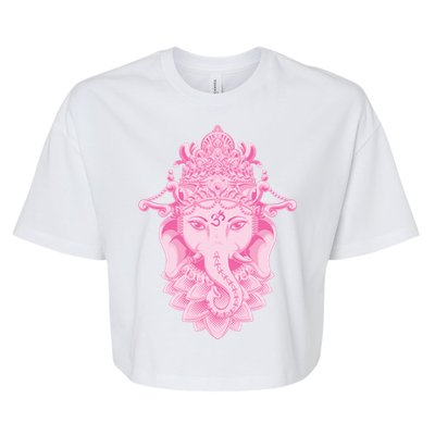 Hindu Ganesh Elephant Yoga Gift Bella+Canvas Jersey Crop Tee