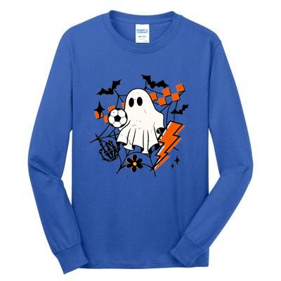 Halloween Ghost Football Football Coach Halloween Funny Gift Tall Long Sleeve T-Shirt