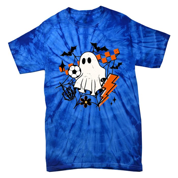 Halloween Ghost Football Football Coach Halloween Funny Gift Tie-Dye T-Shirt