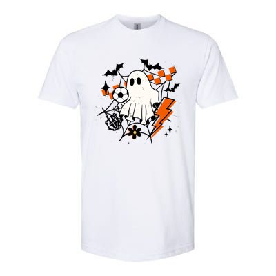 Halloween Ghost Football Football Coach Halloween Funny Gift Softstyle® CVC T-Shirt