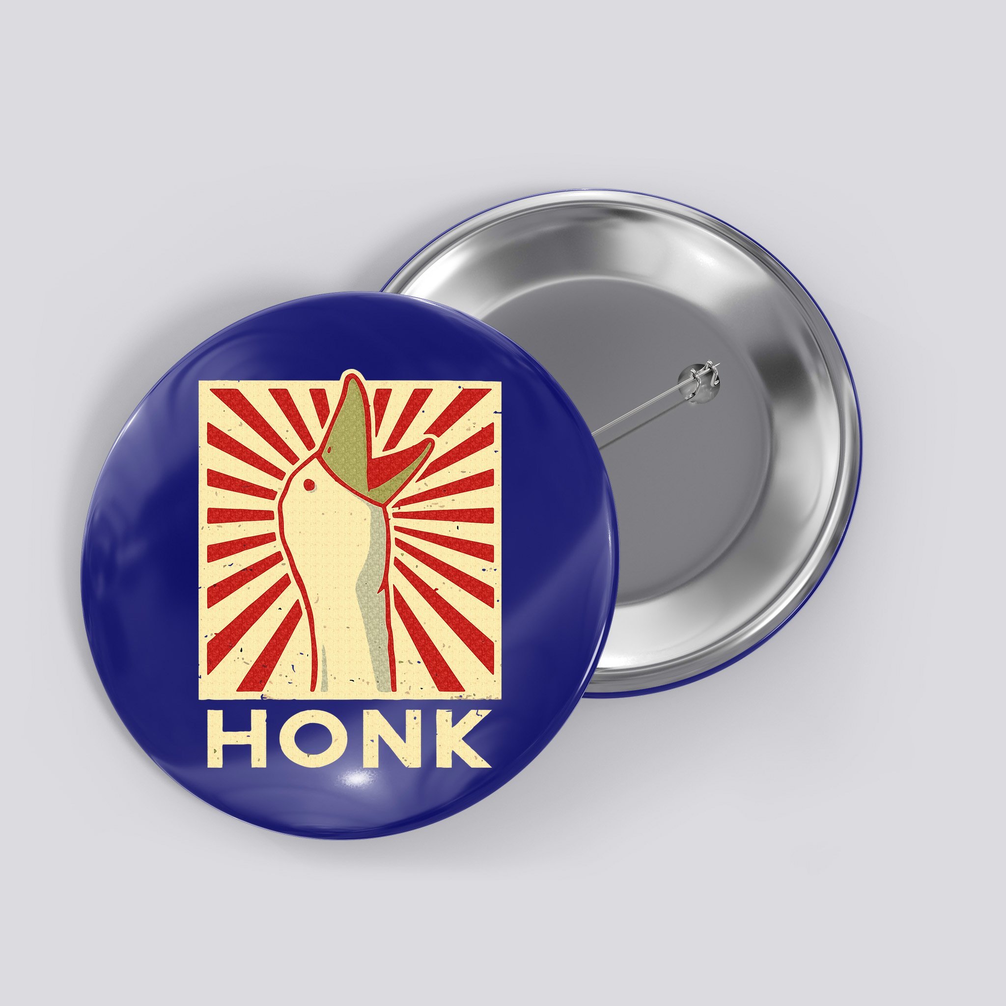 Honk goose  Funny Duck chicken meme Idea  Button
