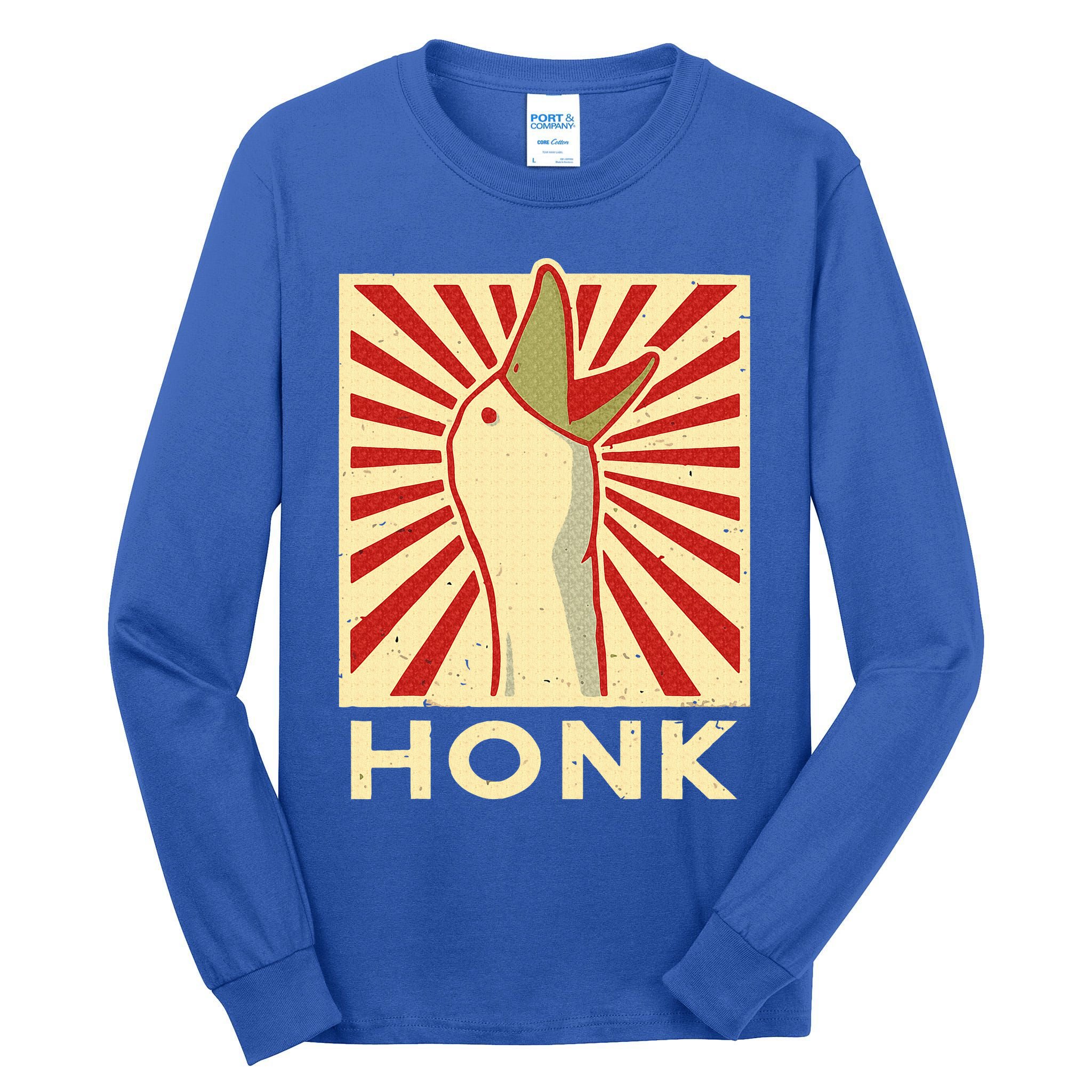 Honk goose  Funny Duck chicken meme Idea  Tall Long Sleeve T-Shirt