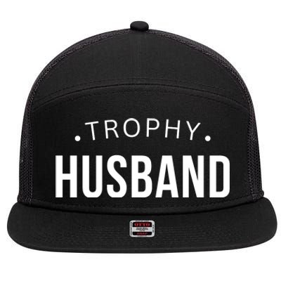 Husband Gift For Him Funny Husband 7 Panel Mesh Trucker Snapback Hat