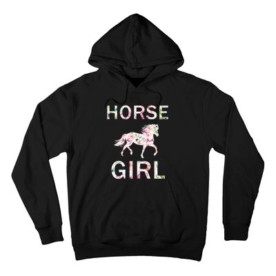 Horse Girl Floral Hoodie