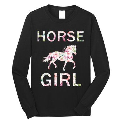 Horse Girl Floral Long Sleeve Shirt