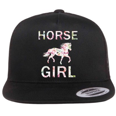 Horse Girl Floral Flatbill Hat