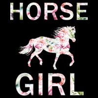 Horse Girl Floral Flat Bill Trucker Hat