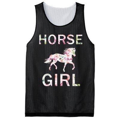 Horse Girl Floral Mesh Reversible Basketball Jersey Tank