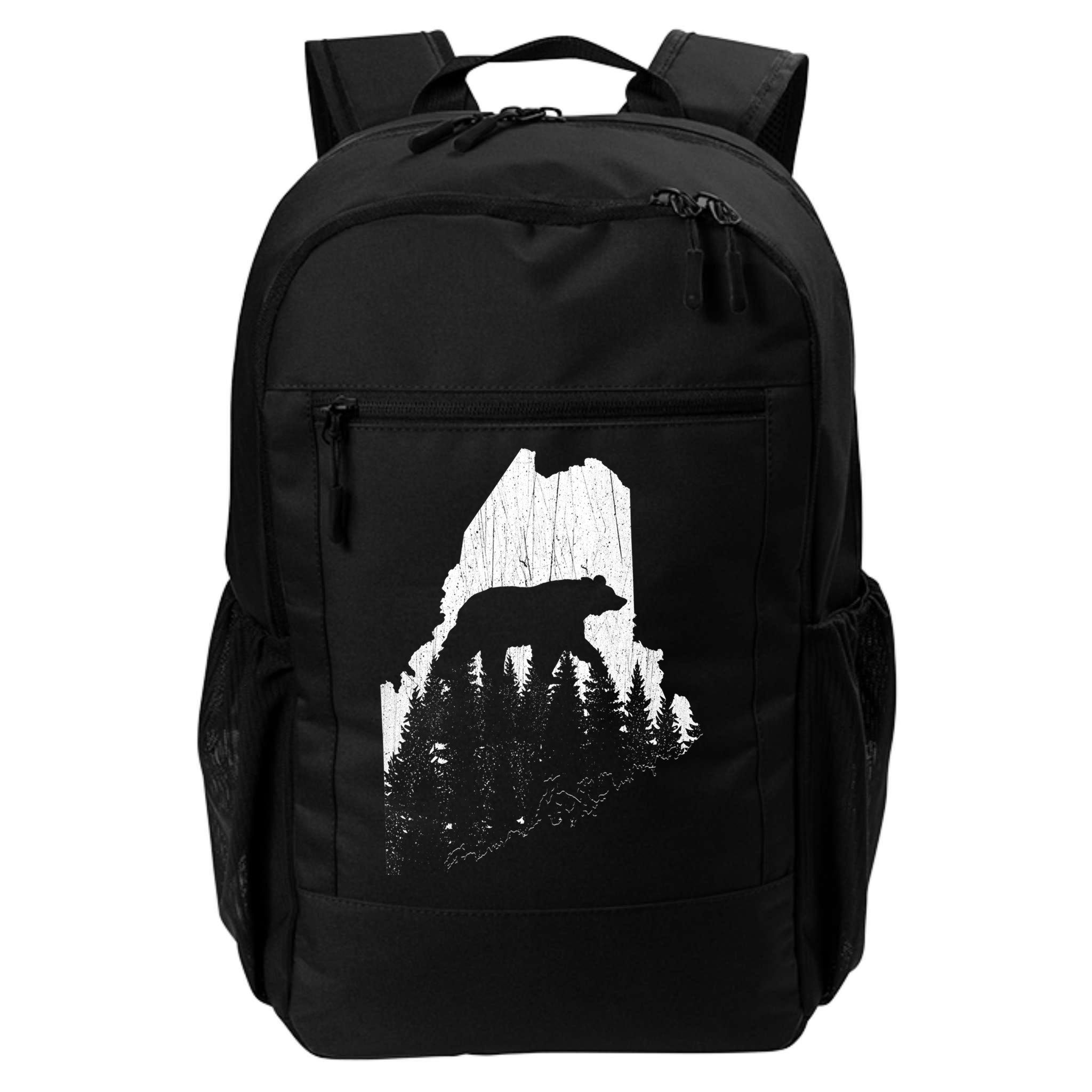 Hunting Gift For Maine Bear Pine Forest Outdoors Gift Backpack