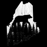 Hunting Gift For Maine Bear Pine Forest Outdoors Gift Backpack