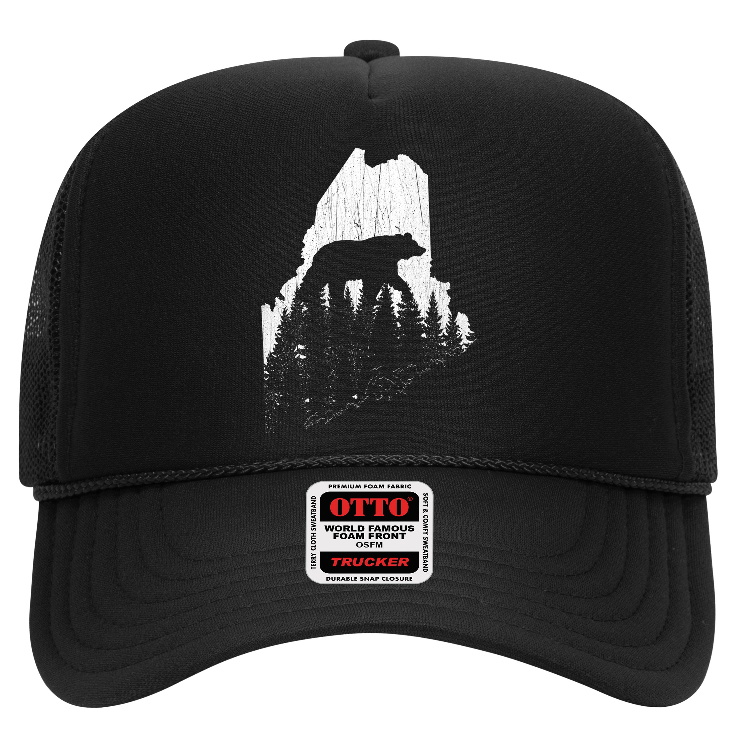 Hunting Gift For Maine Bear Pine Forest Outdoors Gift Hat